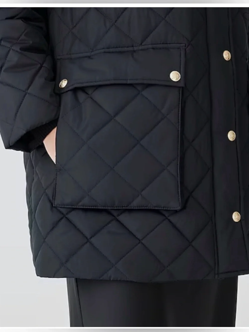 Like New J. Crew Heritage Quilted Black Barn Jacket with PrimaLoft® Size L